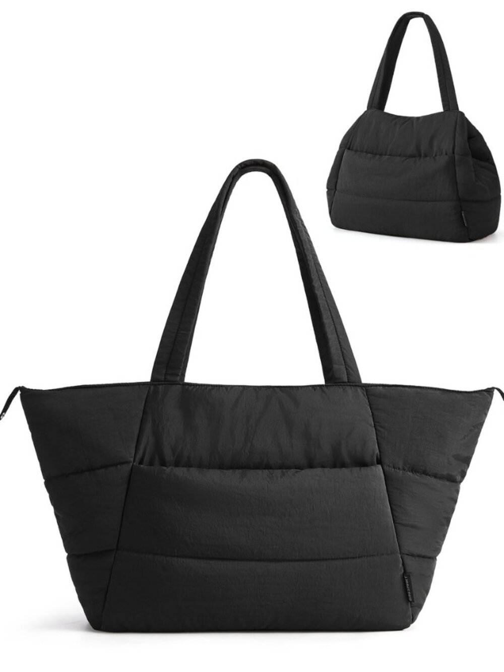 2-in-1 Tote Bag for Women, Puffy Trapezoid Work Travel Handbag